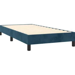 vidaXL Boxspring bed 80x200 cm fluweel donkerblauw