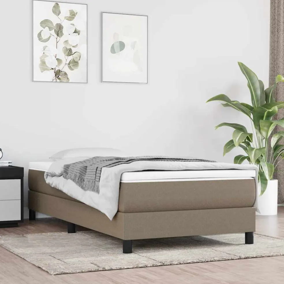 vidaXL Boxspring bed 80x200 cm stof taupe