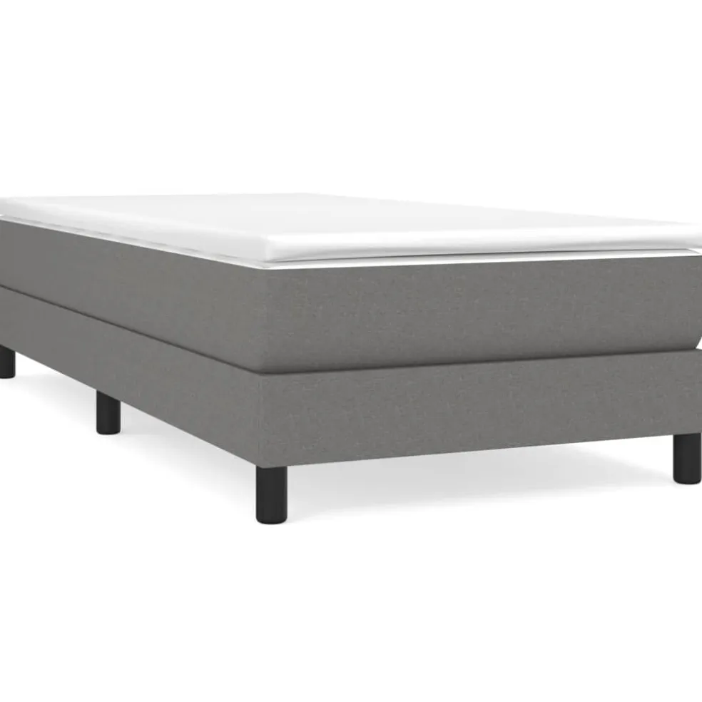 vidaXL Boxspring bed 80x200 cm stof donkergrijs