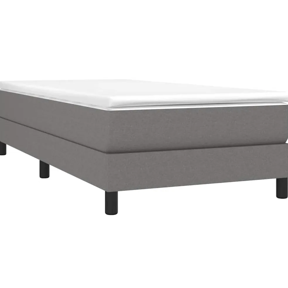 vidaXL Boxspring bed 80x200 cm stof donkergrijs