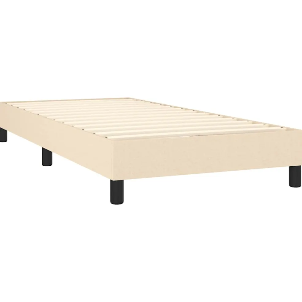 vidaXL Boxspring bed 80x200 cm stof crèmekleurig