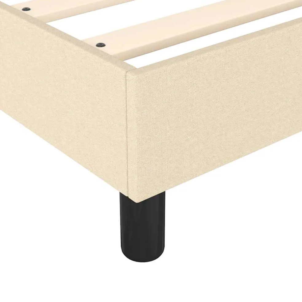 vidaXL Boxspring bed 80x200 cm stof crèmekleurig
