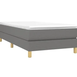vidaXL Boxspring bed 80x200 cm stof donkergrijs