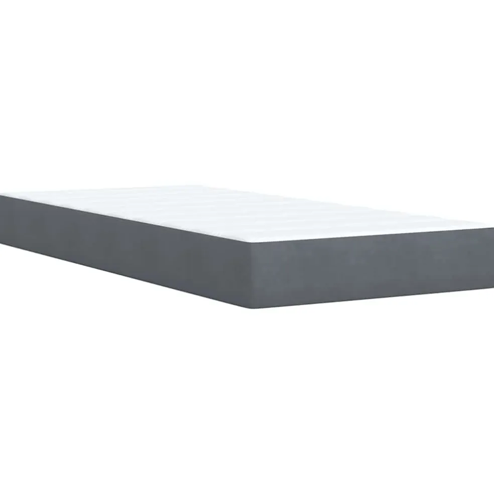 vidaXL Boxspring met matras fluweel donkergrijs 80x200 cm