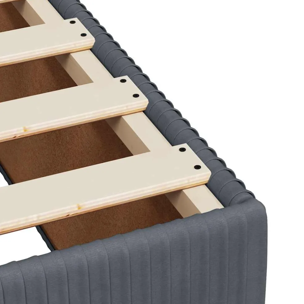 vidaXL Boxspring met matras fluweel donkergrijs 80x200 cm