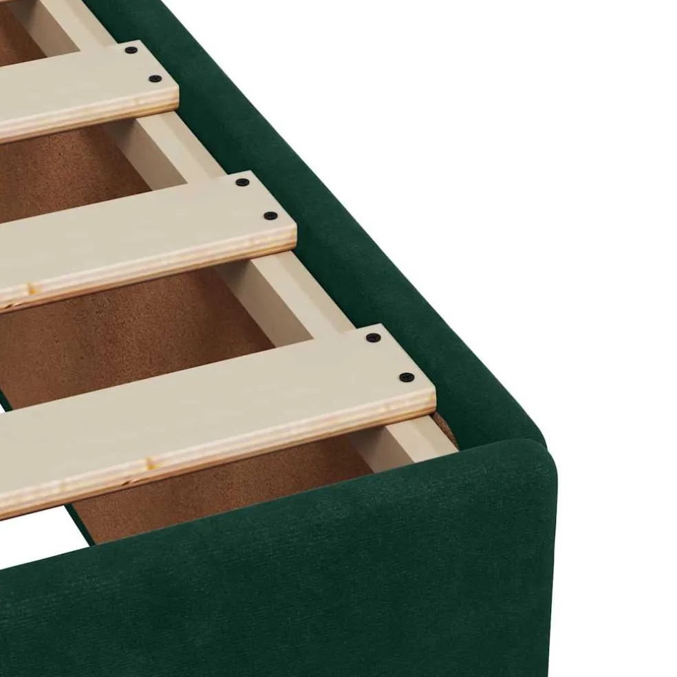 vidaXL Boxspring met matras fluweel donkergroen 80x200 cm