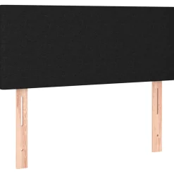 vidaXL Boxspring met matras stof zwart 80x200 cm