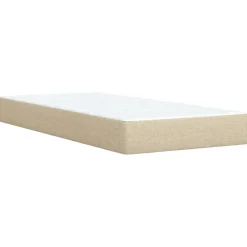 vidaXL Boxspring met matras stof crèmekleurig 80x200 cm