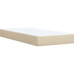 vidaXL Boxspring met matras stof crèmekleurig 80x200 cm