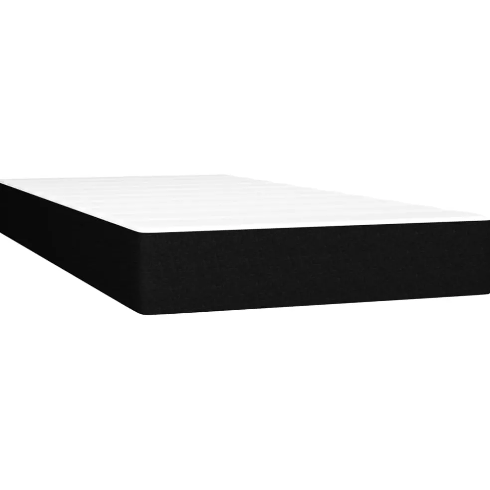 vidaXL Boxspring met matras stof zwart 80x200 cm