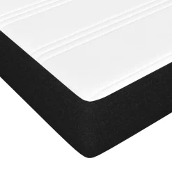 vidaXL Boxspring met matras stof zwart 80x200 cm