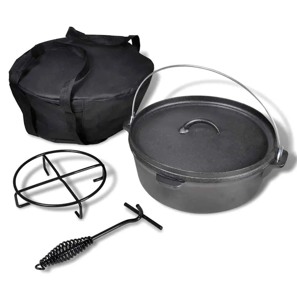 vidaXL Braadpan 5,6 L inclusief accessoires