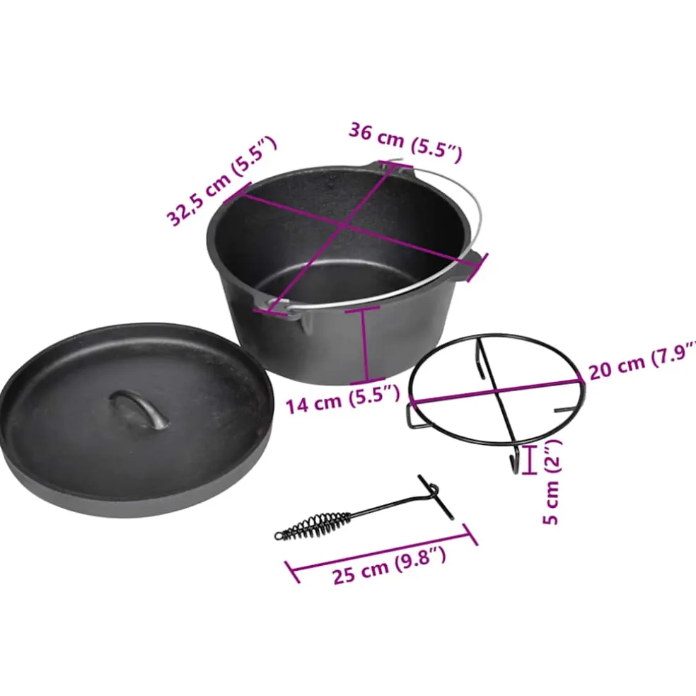 vidaXL Braadpan outdoor Ø30 cm