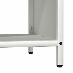 vidaXL Brandhoutrek met houten blad 100,5x35,5x40 cm wit
