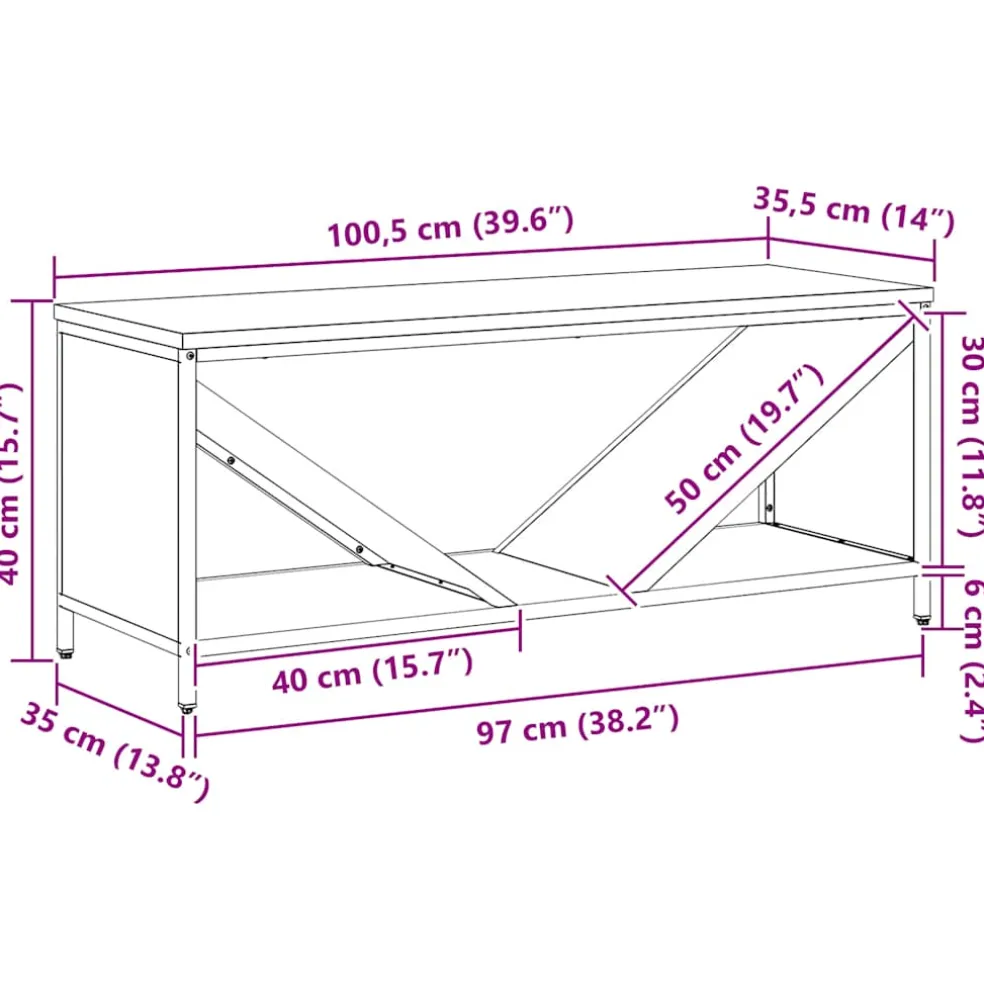 vidaXL Brandhoutrek met houten blad olijfgroen 100,5x35,5x40 cm