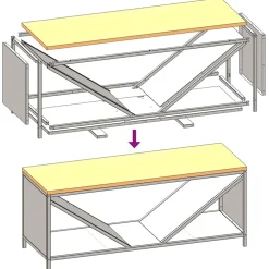 vidaXL Brandhoutrek met houten blad olijfgroen 100,5x35,5x40 cm