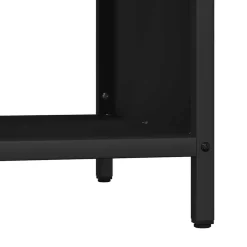vidaXL Brandhoutrek met houten blad 100,5x35,5x40 cm zwart