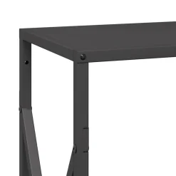vidaXL Brandhoutrek 34x25x70 cm koudgewalst staal zwart