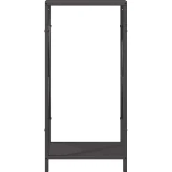 vidaXL Brandhoutrek 34x25x70 cm koudgewalst staal zwart