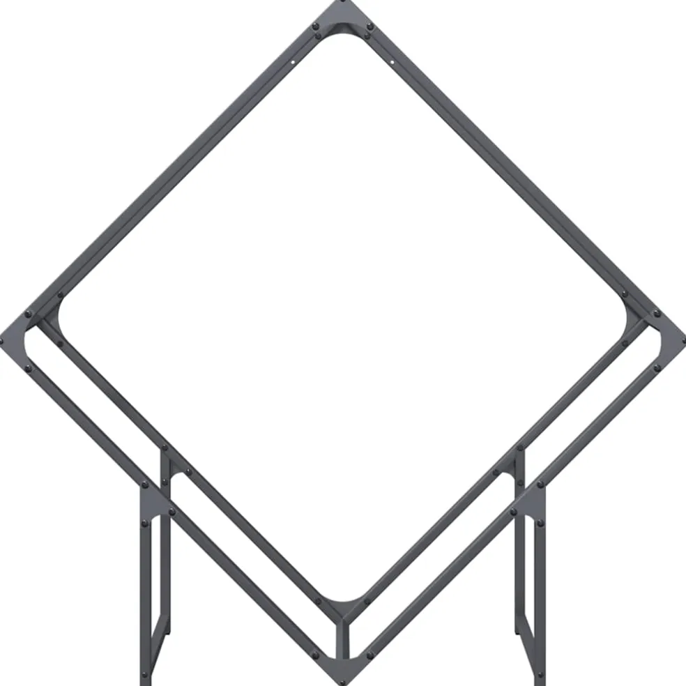 vidaXL Brandhoutrek 100x25x100 cm koudgewalst staal antracietkleurig