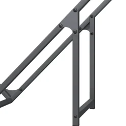 vidaXL Brandhoutrek 100x25x100 cm koudgewalst staal antracietkleurig