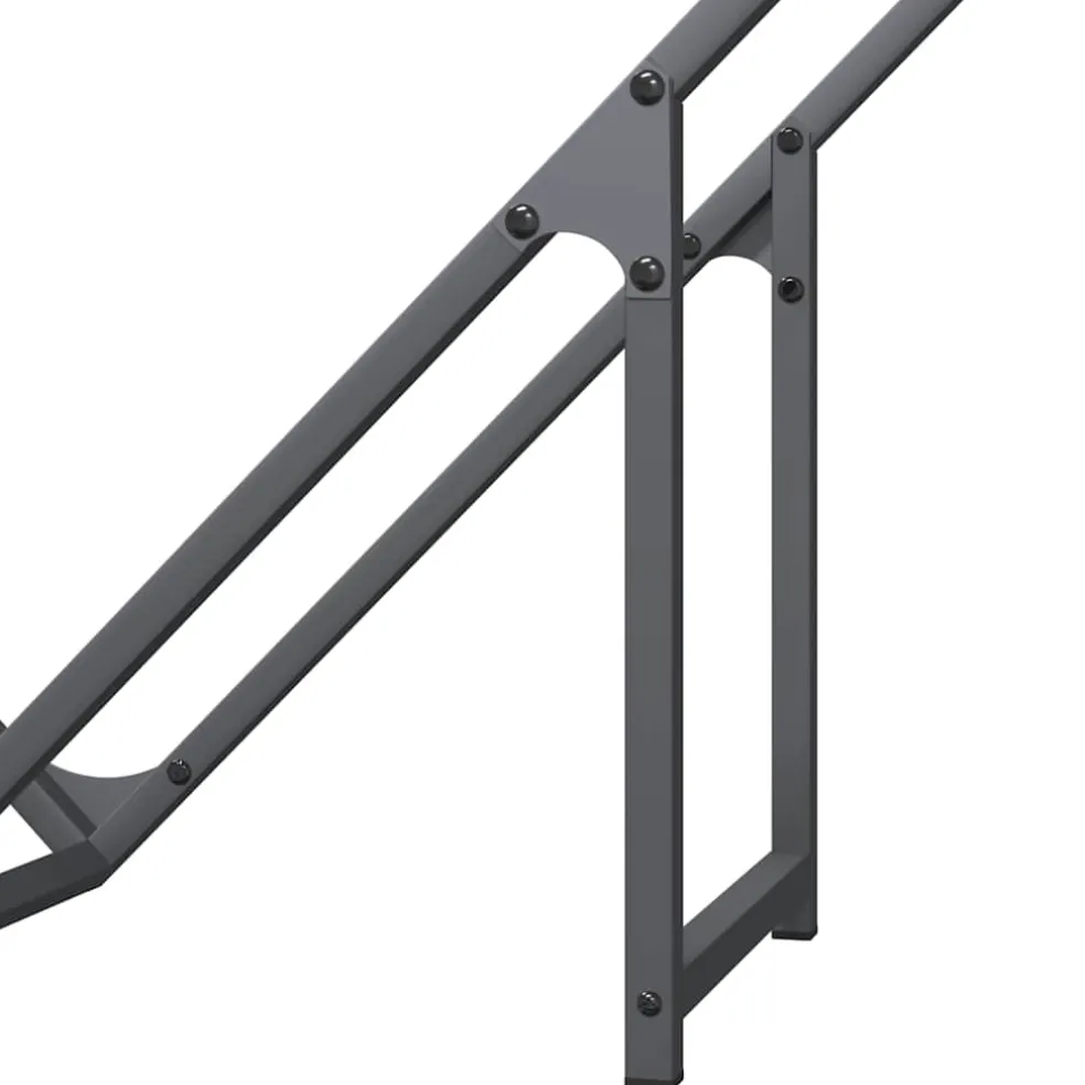 vidaXL Brandhoutrek 100x25x100 cm koudgewalst staal antracietkleurig