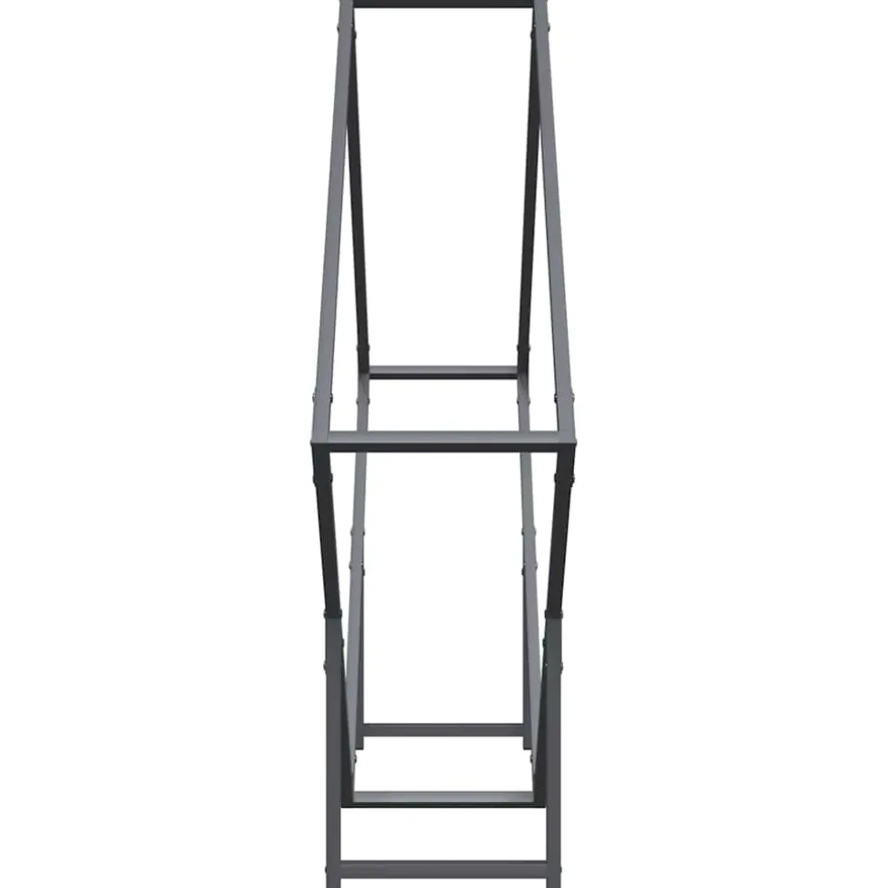 vidaXL Brandhoutrek 100x25x100 cm koudgewalst staal antracietkleurig