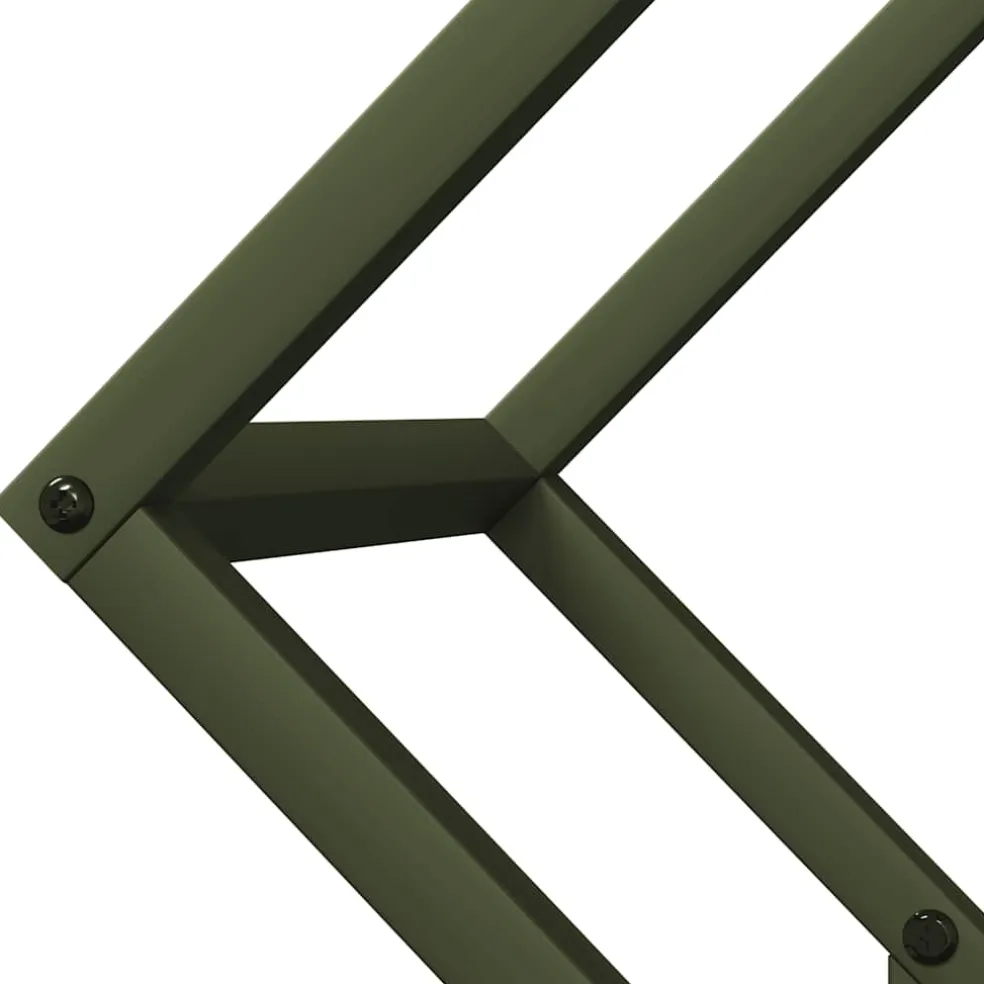 vidaXL Brandhoutrek 50x25x50 cm koudgewalst staal olijfgroen