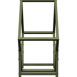 vidaXL Brandhoutrek 50x25x50 cm koudgewalst staal olijfgroen