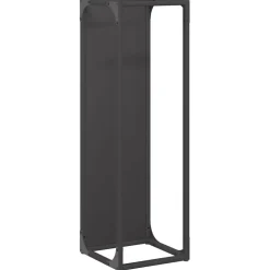 vidaXL Brandhoutrek 25x25x80 cm koudgewalst staal zwart
