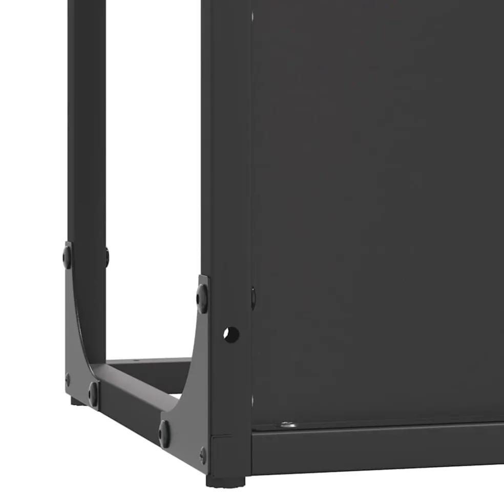 vidaXL Brandhoutrek 25x25x80 cm koudgewalst staal zwart