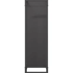 vidaXL Brandhoutrek 25x25x80 cm koudgewalst staal zwart