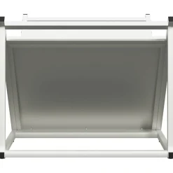vidaXL Brandhoutrek 70x43x34,5 cm koudgewalst staal wit