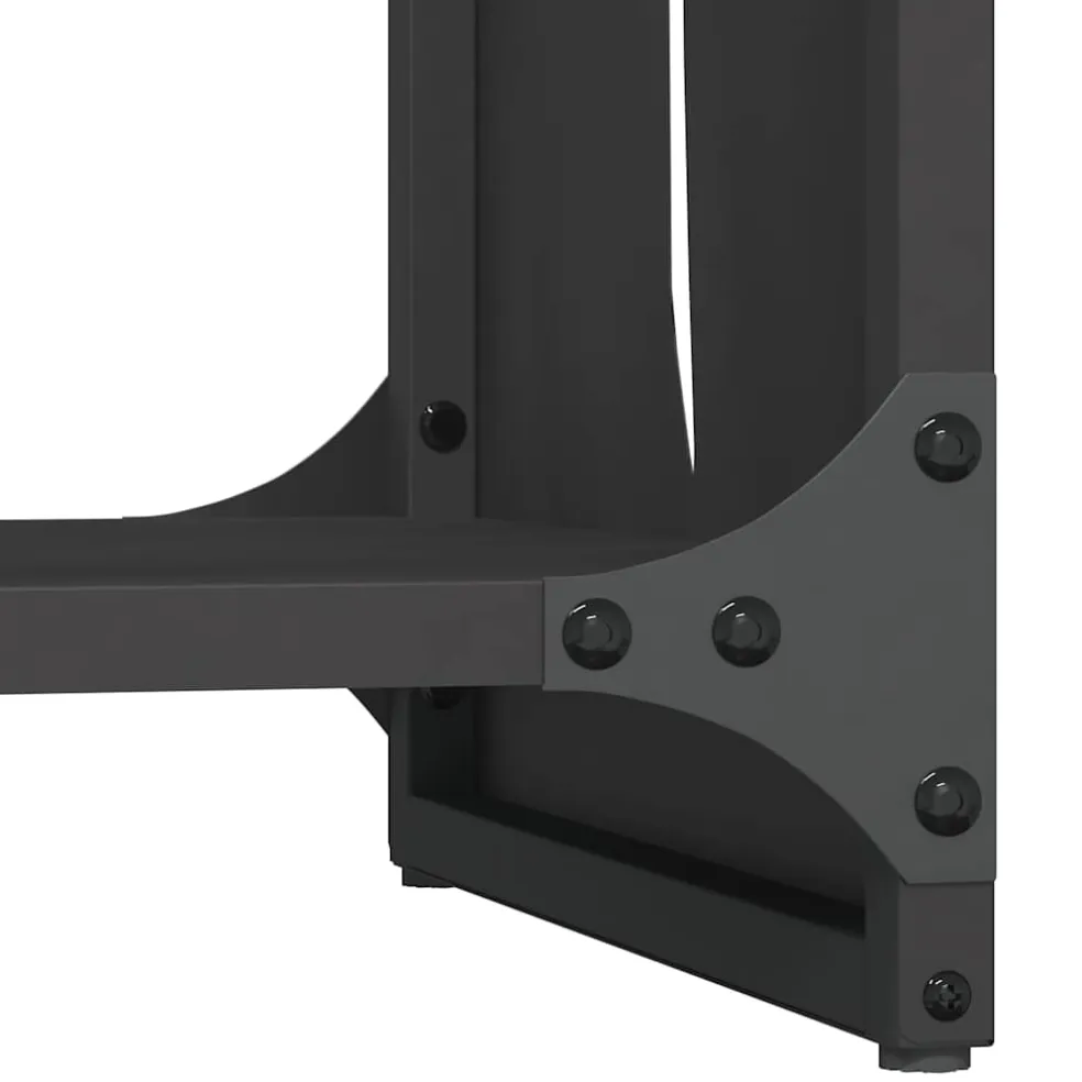 vidaXL Brandhoutrek 40x40x40 cm koudgewalst staal zwart
