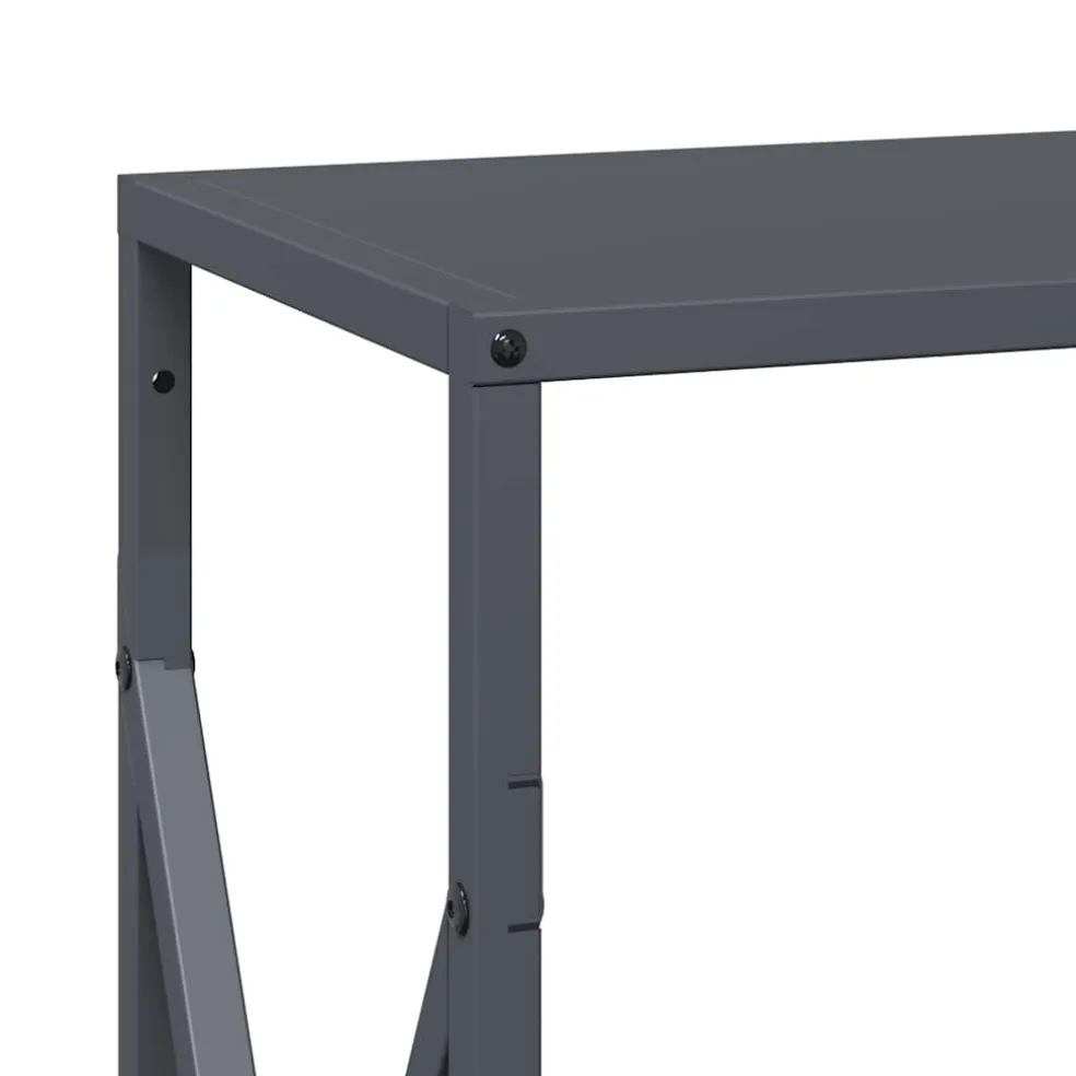 vidaXL Brandhoutrek 34x25x70 cm koudgewalst staal antracietkleurig
