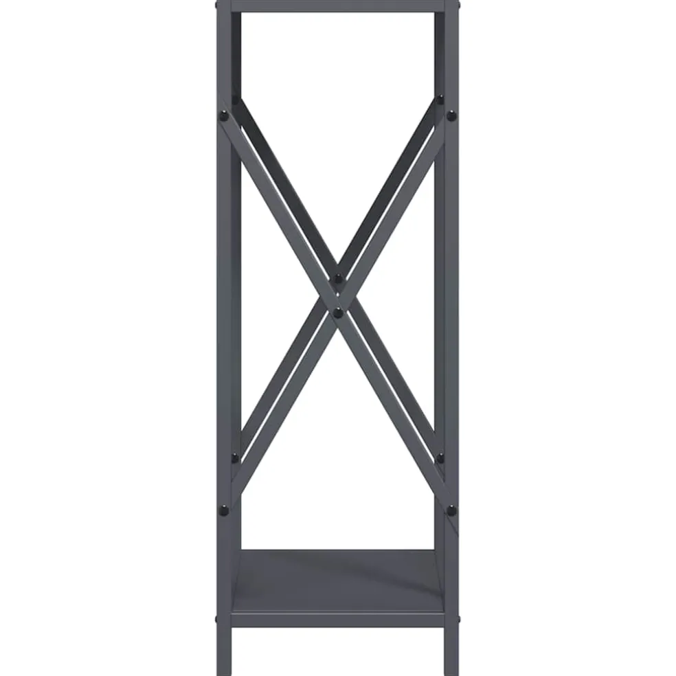 vidaXL Brandhoutrek 34x25x70 cm koudgewalst staal antracietkleurig