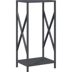 vidaXL Brandhoutrek 34x25x70 cm koudgewalst staal antracietkleurig