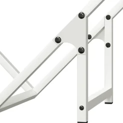 vidaXL Brandhoutrek 50x25x50 cm koudgewalst staal wit