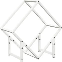 vidaXL Brandhoutrek 50x25x50 cm koudgewalst staal wit