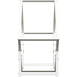 vidaXL Brandhoutrek 50x25x50 cm koudgewalst staal wit