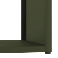 vidaXL Brandhoutrek 40x40x40 cm koudgewalst staal olijfgroen
