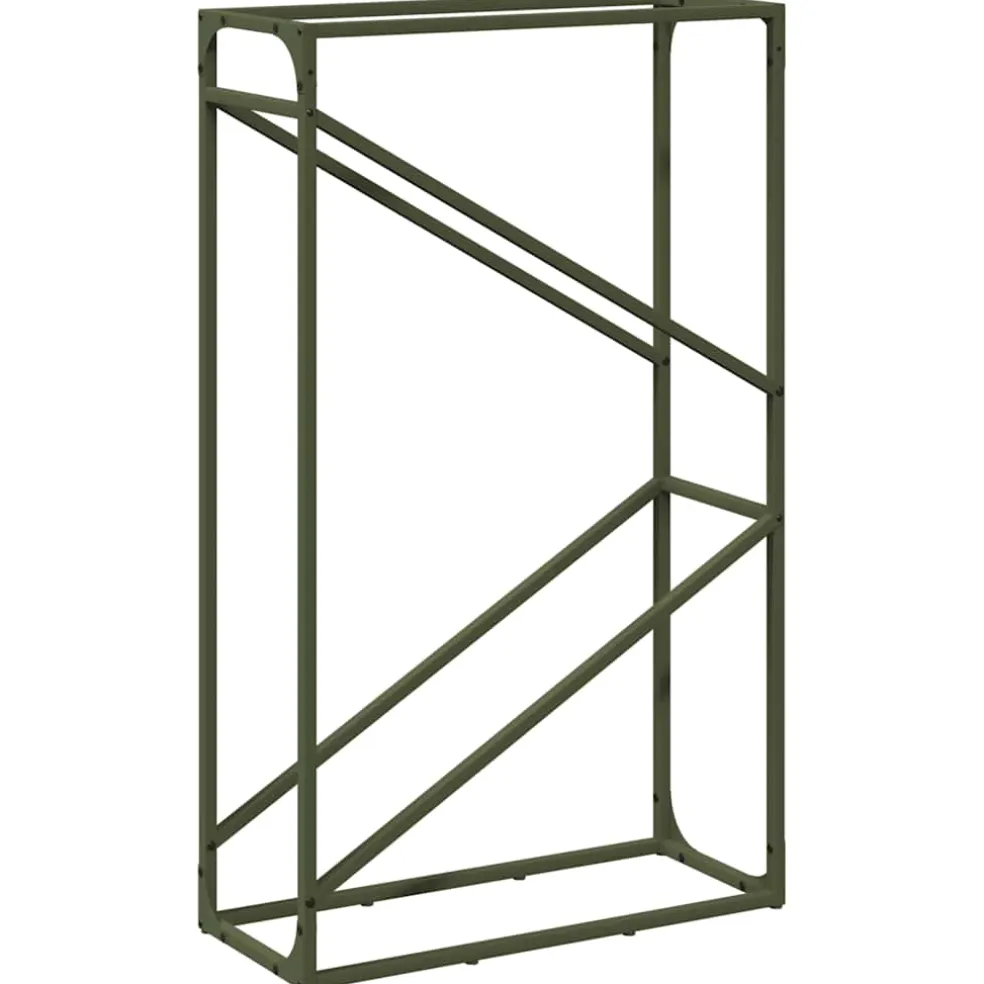 vidaXL Brandhoutrek 60x25x100 cm koudgewalst staal antracietkleurig