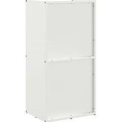 vidaXL Brandhoutrek 40x30x80 cm koudgewalst staal wit