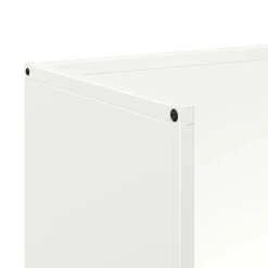 vidaXL Brandhoutrek 40x30x80 cm koudgewalst staal wit