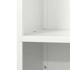 vidaXL Brandhoutrek 40x30x80 cm koudgewalst staal wit