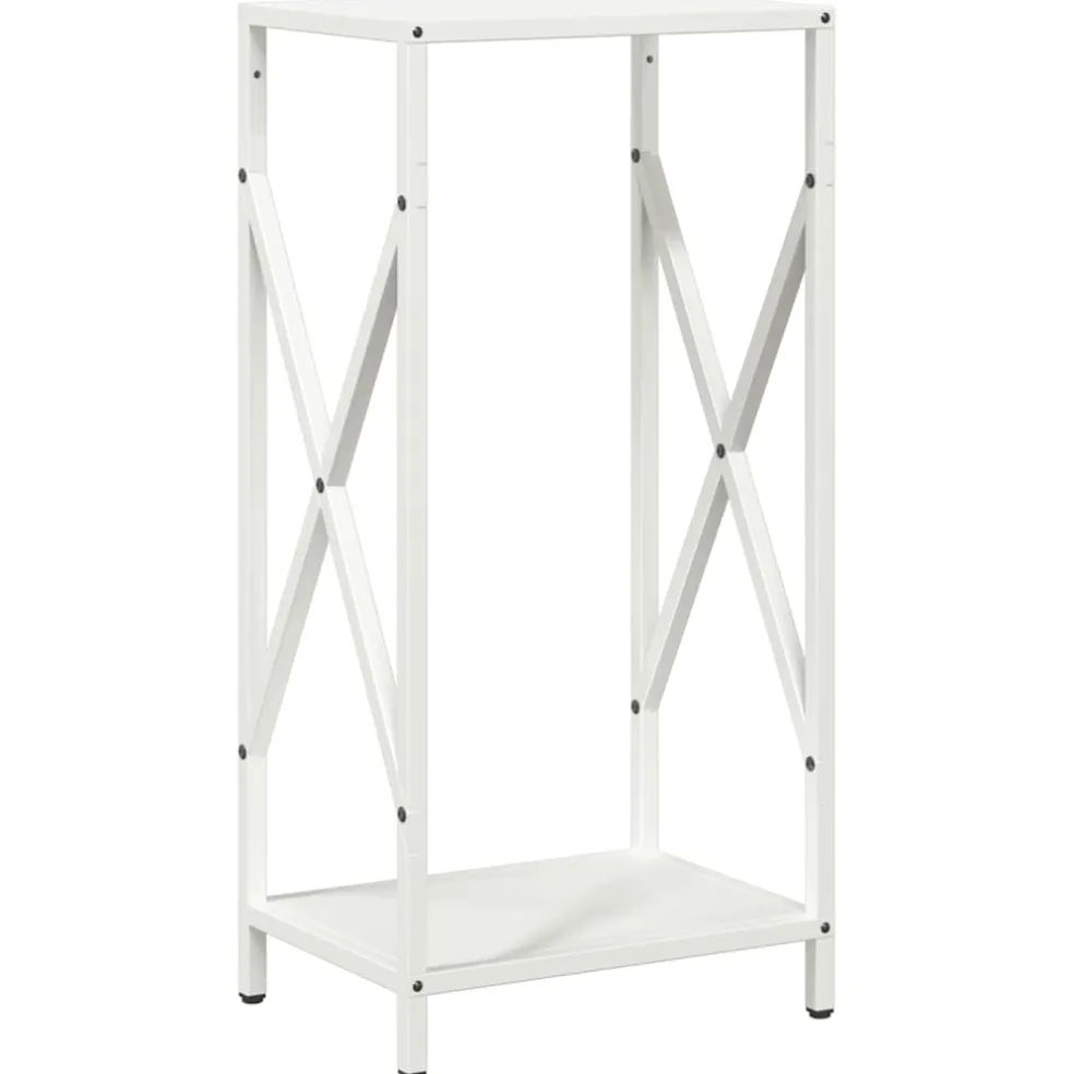 vidaXL Brandhoutrek 34x25x70 cm koudgewalst staal wit