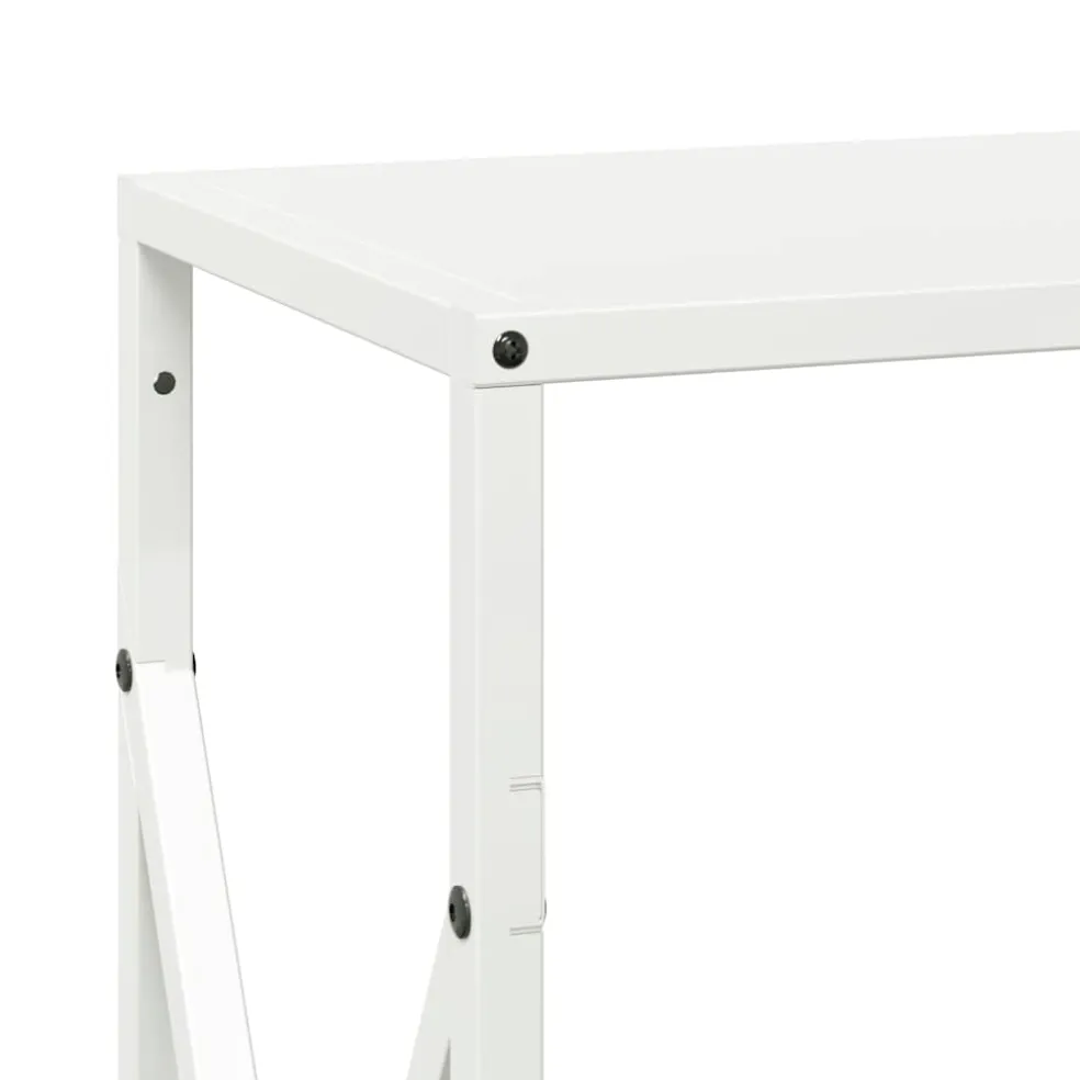 vidaXL Brandhoutrek 34x25x70 cm koudgewalst staal wit