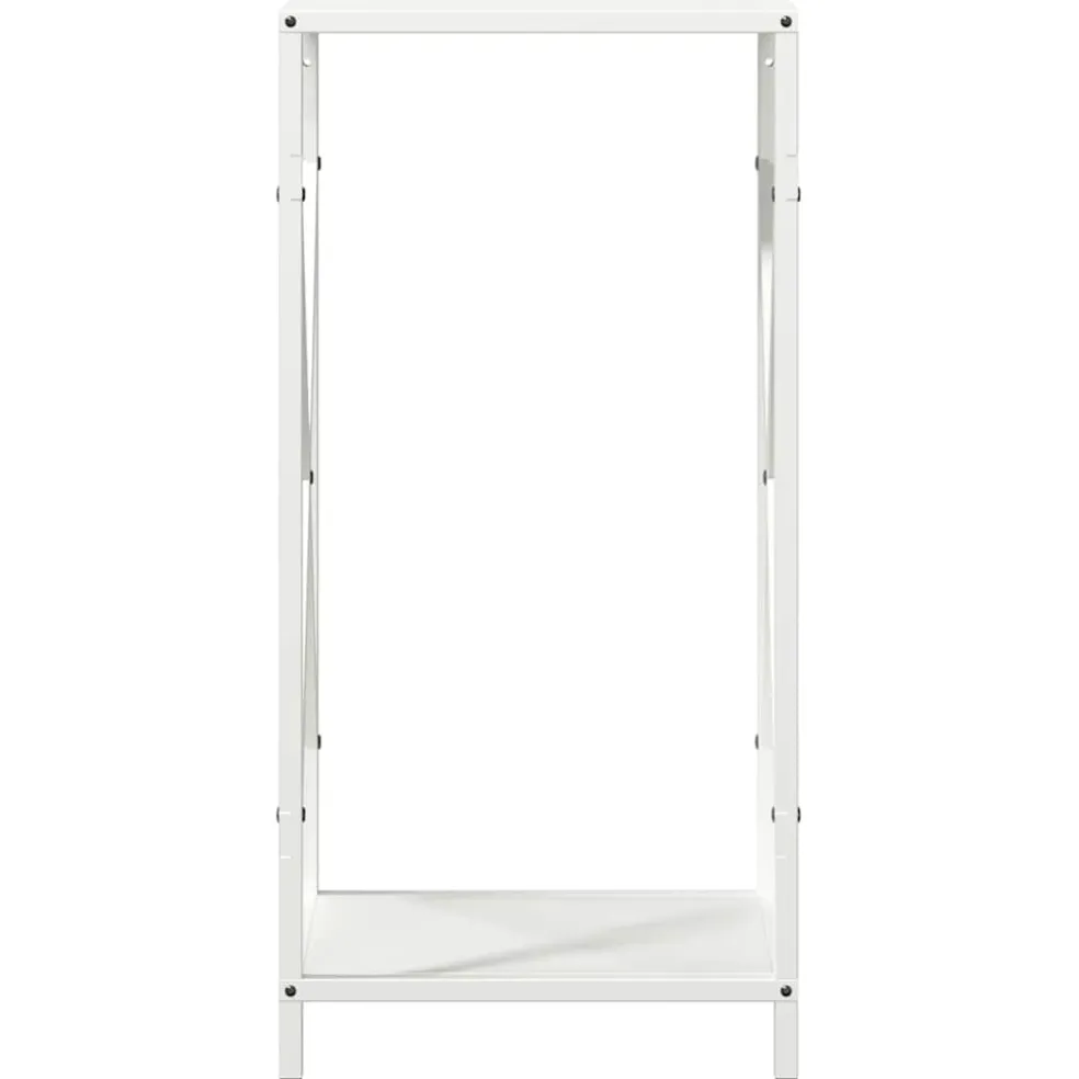 vidaXL Brandhoutrek 34x25x70 cm koudgewalst staal wit