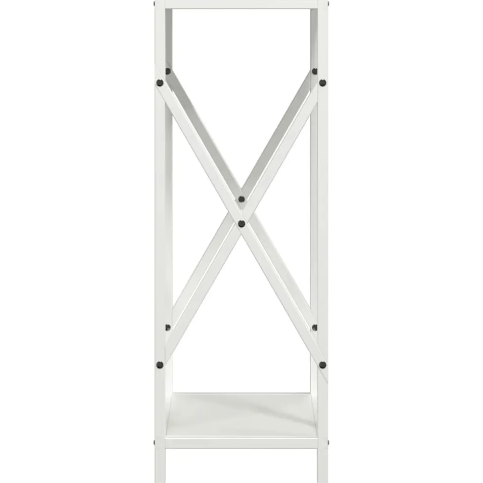 vidaXL Brandhoutrek 34x25x70 cm koudgewalst staal wit