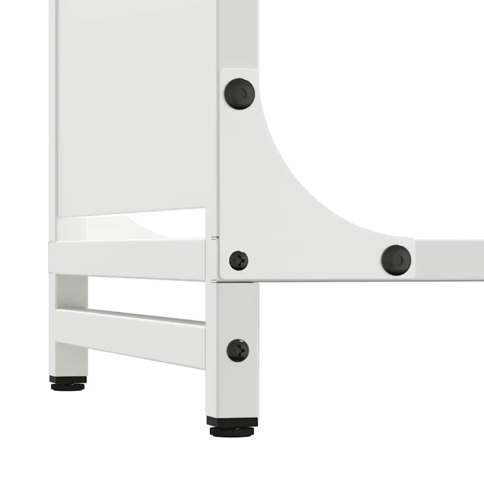 vidaXL Brandhoutrek 44x28x65 cm koudgewalst staal wit